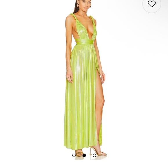 New with defect Bronx and Banco Goddess Gown in Neon Yellow US 4 - Picture 1 of 1
